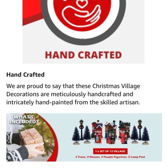 Top Treasures Christmas Village 12 Piece Set Resin Hand painted New in b… - Picture 3 of 7